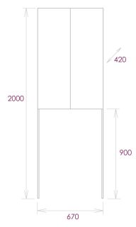 Шкаф для стиральной машины Onika Милтон 306702 67см белый